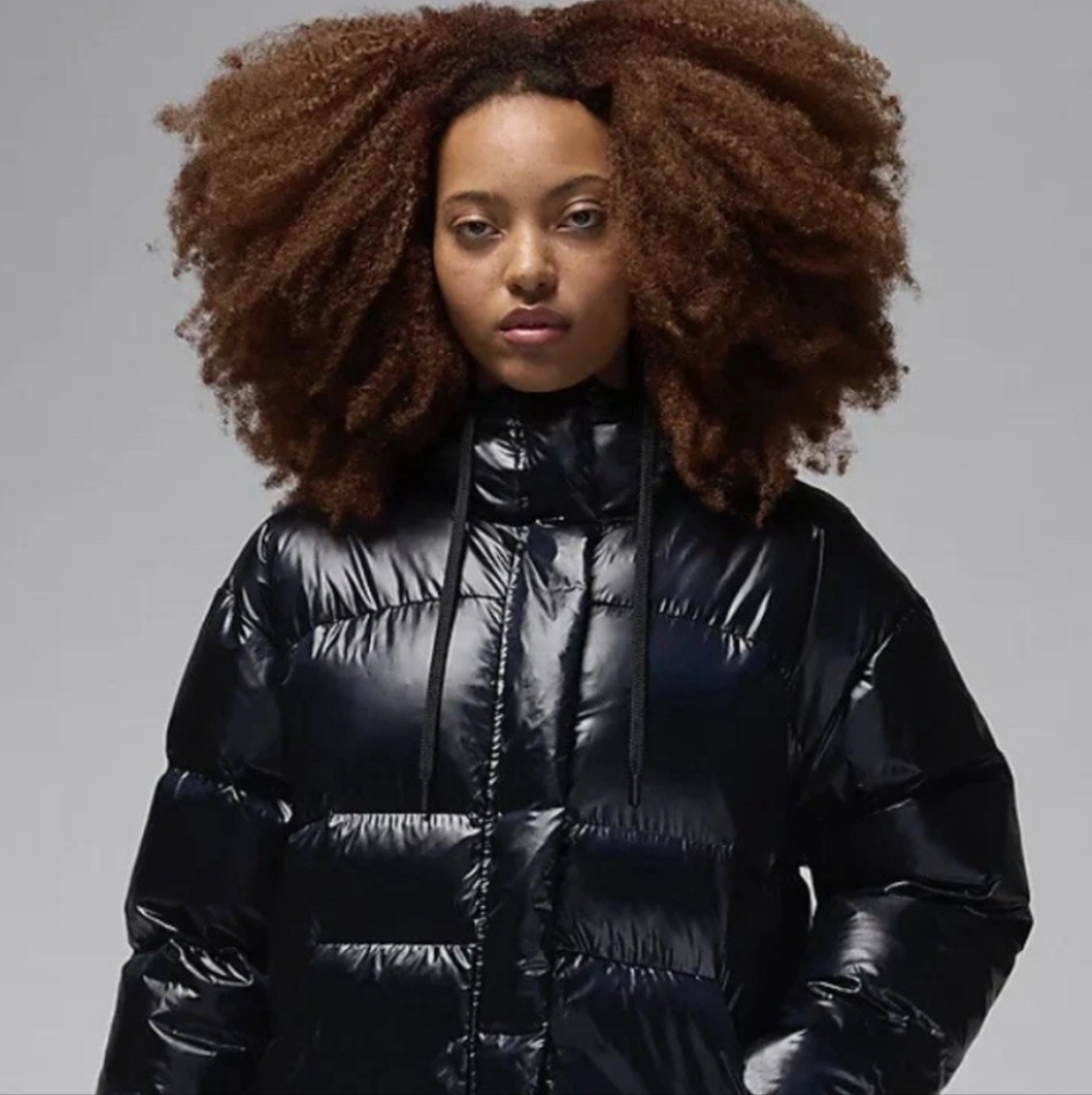 Jordan Shiny Black Puffer Jacket
